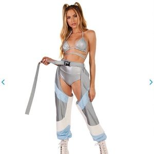 Iheartraves chaps and Amazon top